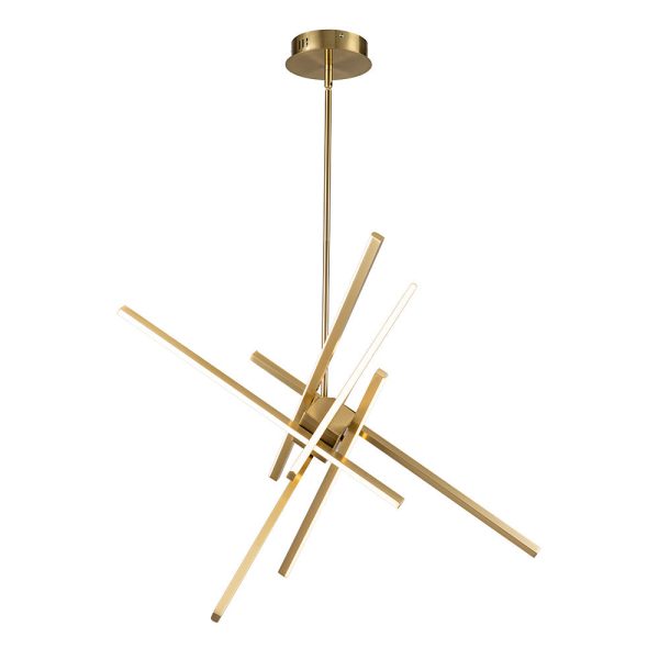 6-Light LED Rod Sputnik Chandelier