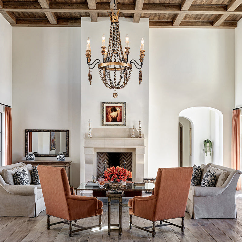 AntiqueWoodBeadedEmpireChandelier_2