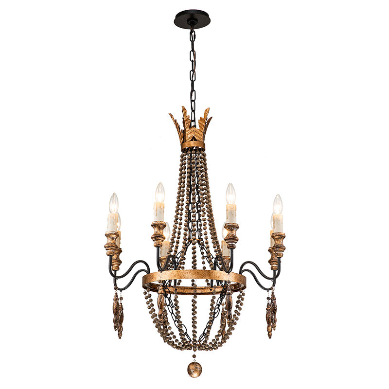 AntiqueWoodBeadedEmpireChandelier_3