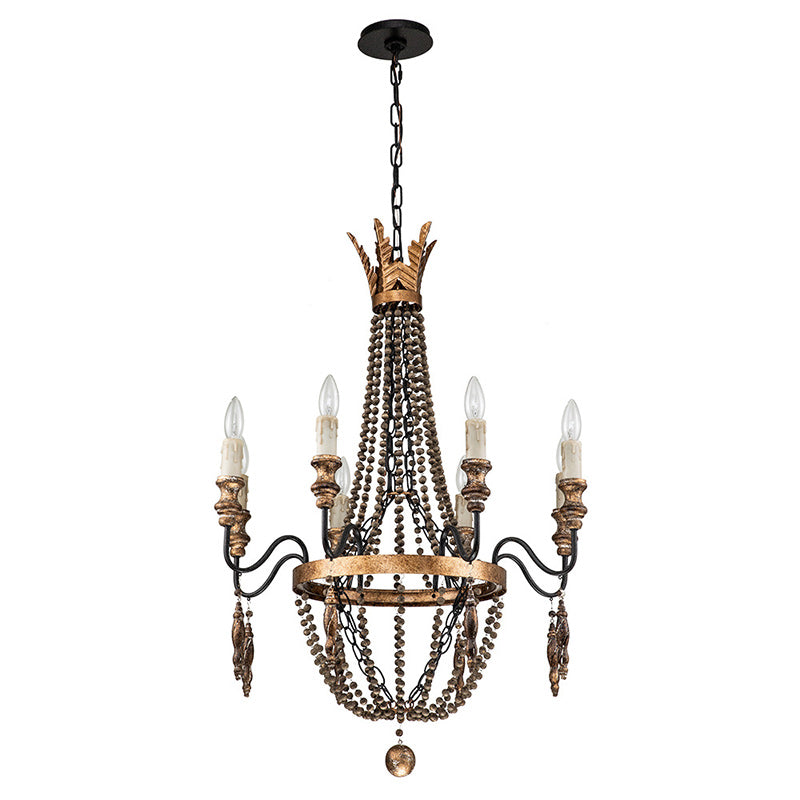AntiqueWoodBeadedEmpireChandelier_4