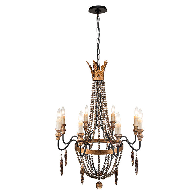 AntiqueWoodBeadedEmpireChandelier_7