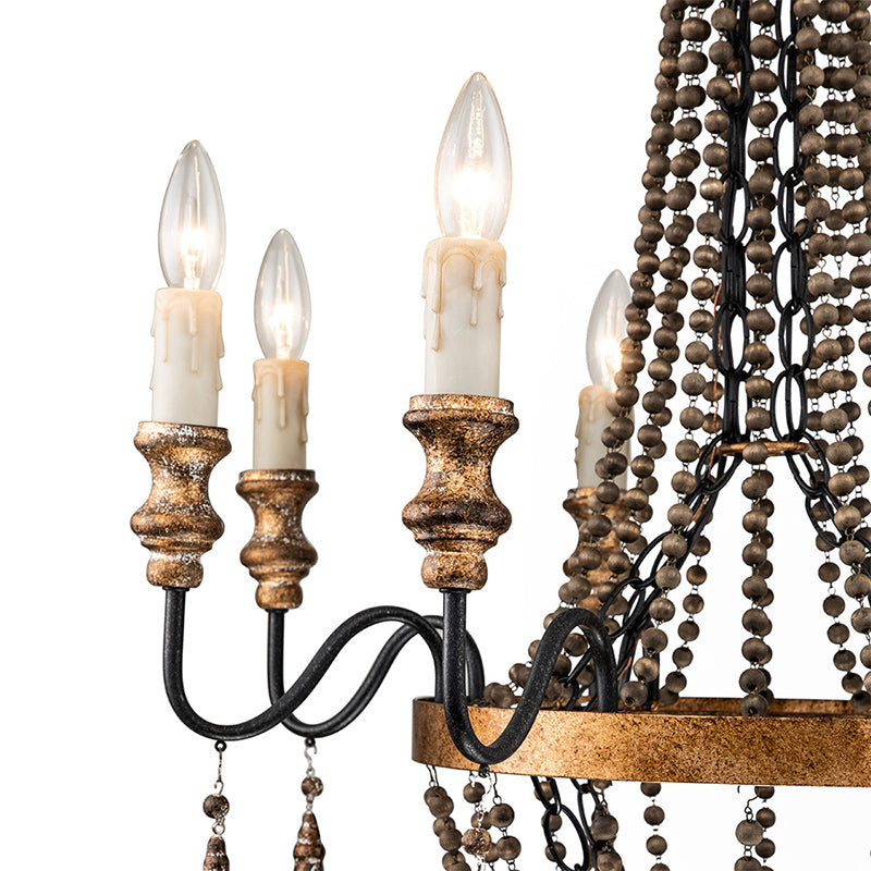 AntiqueWoodBeadedEmpireChandelier_8