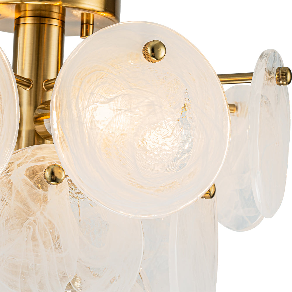 BrassTieredOpalSwirlGlassSemiFlushChandelier_13