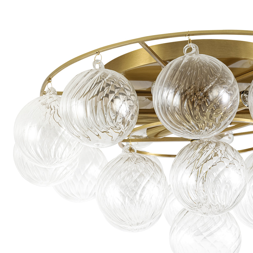 GlamRibbedGlassGlobeBubbleRoundTieredSemiFlushChandelier_11