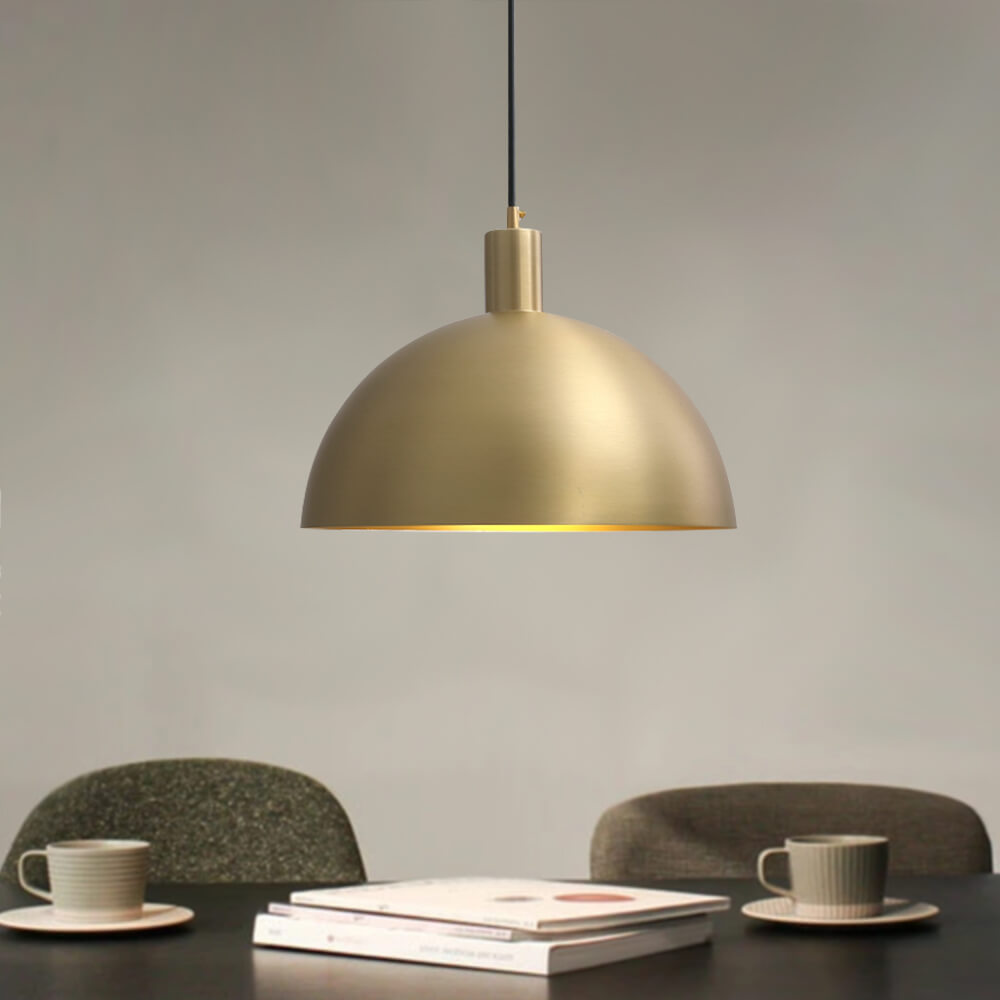 ModernBrassSingleDomePendantLight_2
