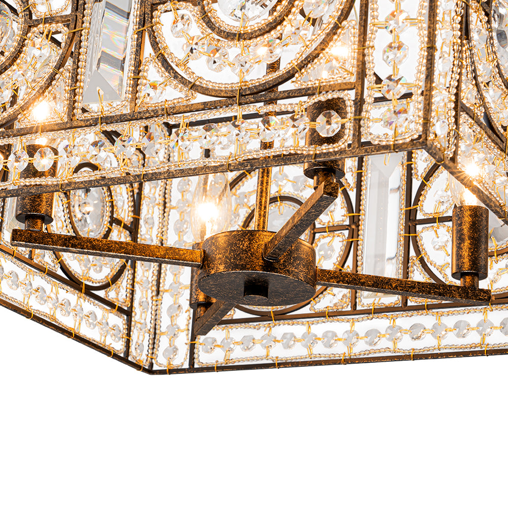 Moroccan_Glam_Antique_Crystal_Square_Cage_Chandelier_8