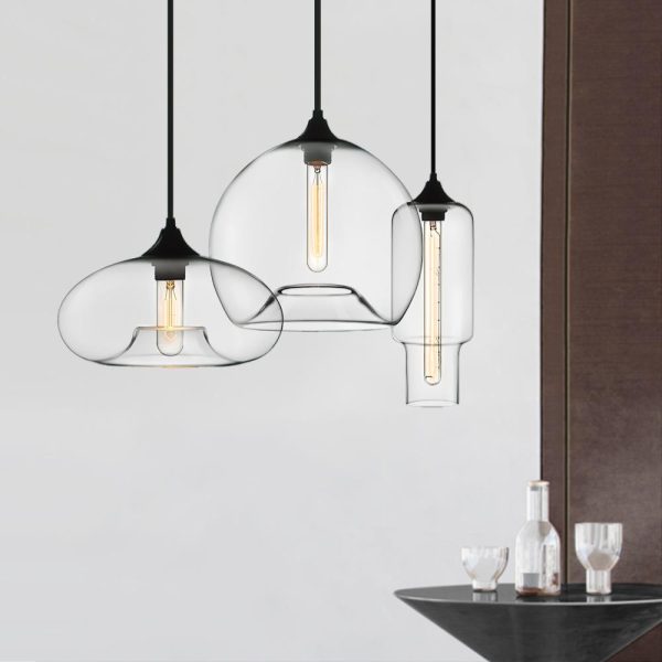 Glass Linear 3-light Island Pendant
