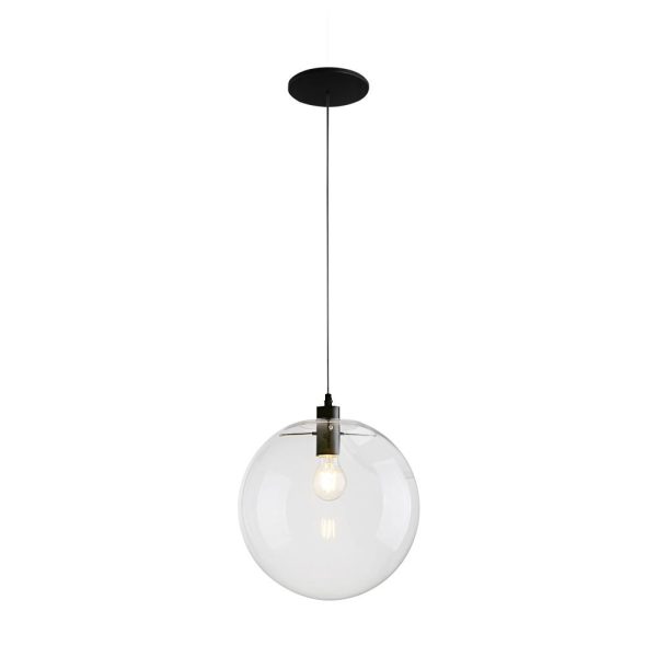 LightFixturesia-Minimalist 1-light Single Globe Glass Pendant Light-Pendant Light-10"-