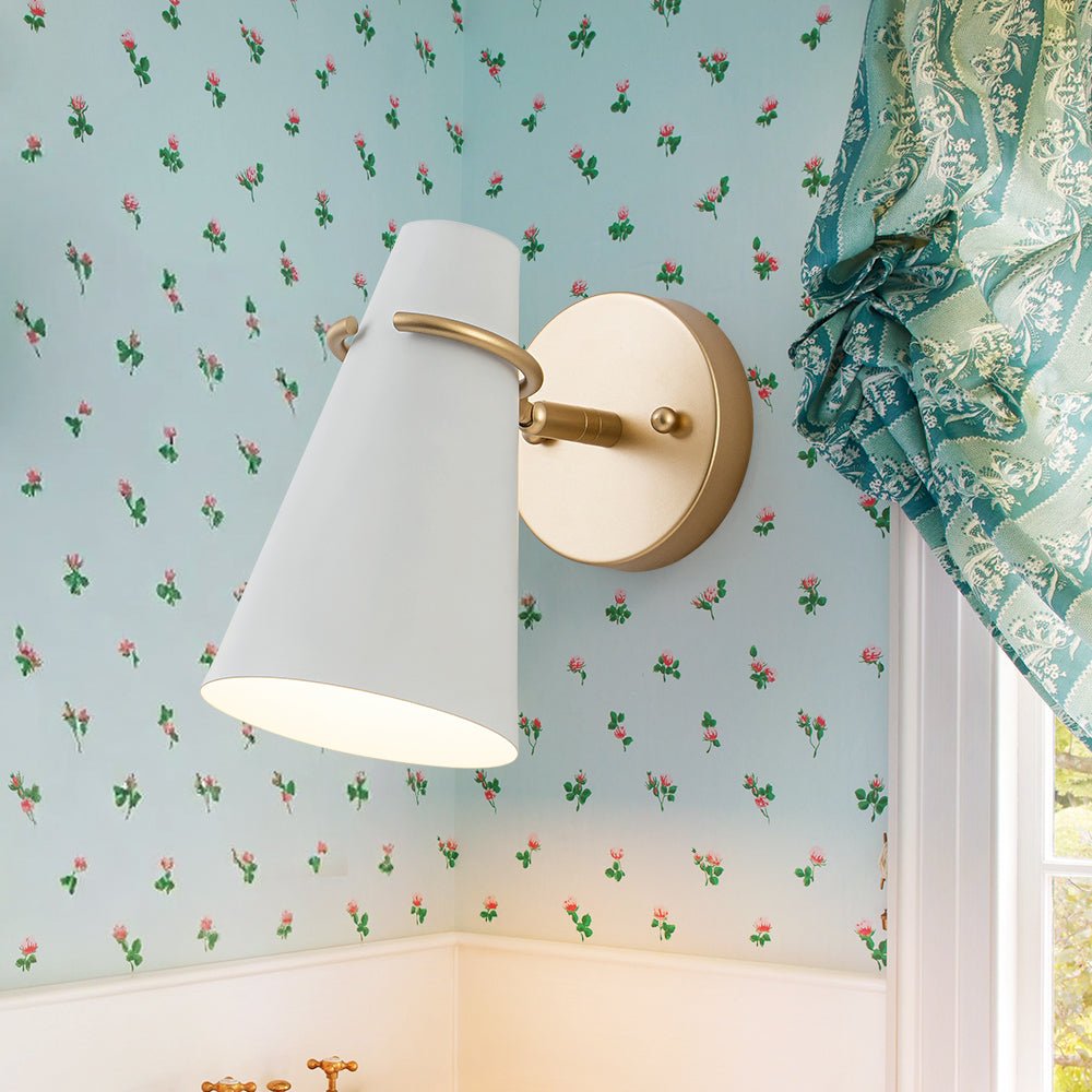 lightfixturesusa-1-light-adjustable-head-metal-cone-vanity-wall-sconce-ceiling-light-white-2408143 LightFixturesUSA - 1 - Light Adjustable Head Metal Cone Vanity Wall Sconce - Ceiling Light - White -