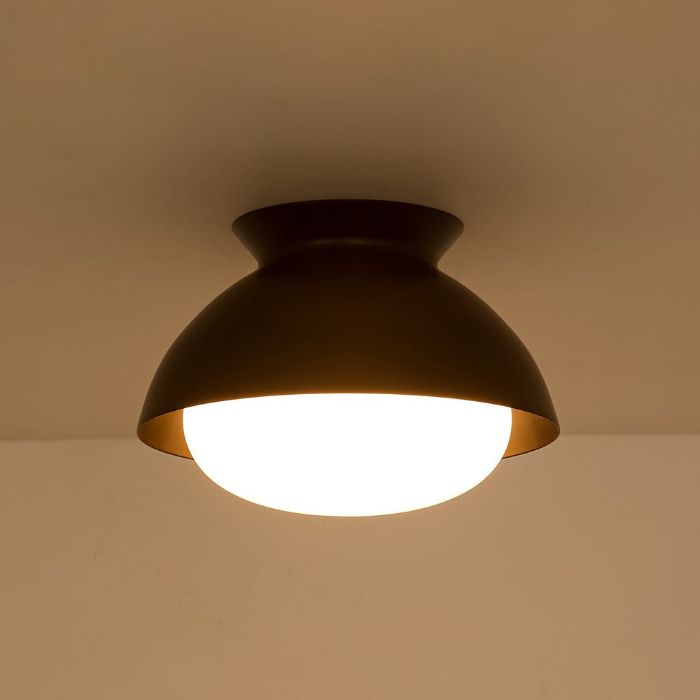 lightfixturesusa-1-light-black-dome-frosted-glass-shade-semi-flush-mount-ceiling-light-black-5893106