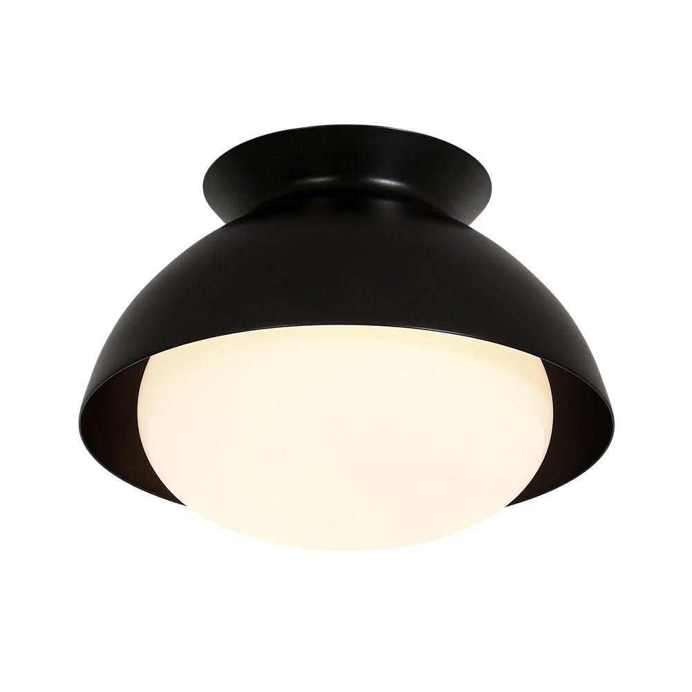lightfixturesusa-1-light-black-dome-frosted-glass-shade-semi-flush-mount-ceiling-light-black-7810405