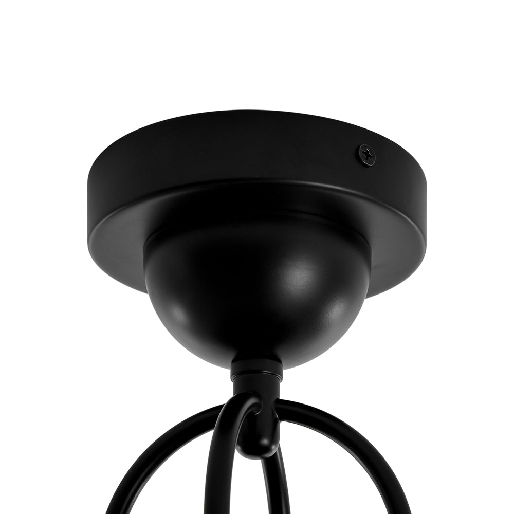 lightfixturesusa-1-light-clear-glass-dome-shade-semi-flush-mount-ceiling-light-black-403762