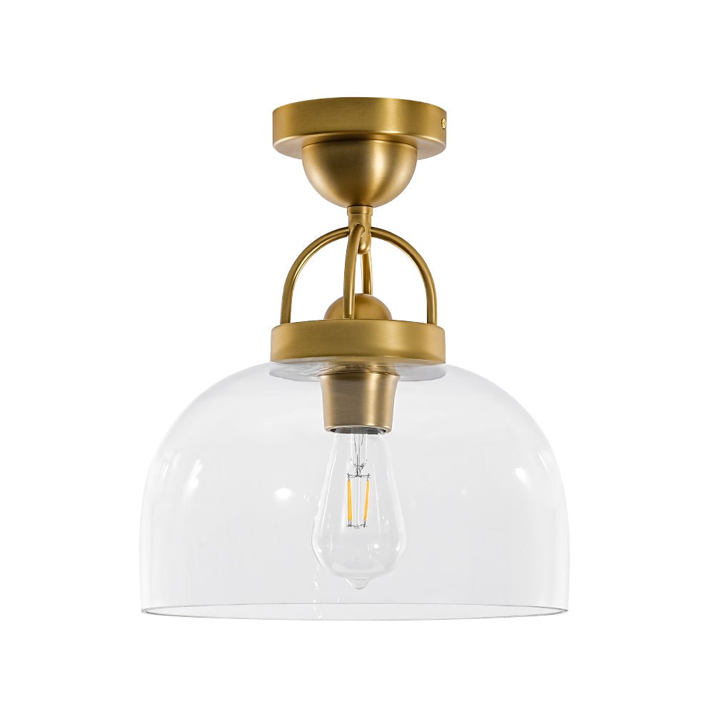 lightfixturesusa-1-light-clear-glass-dome-shade-semi-flush-mount-ceiling-light-brass-413548