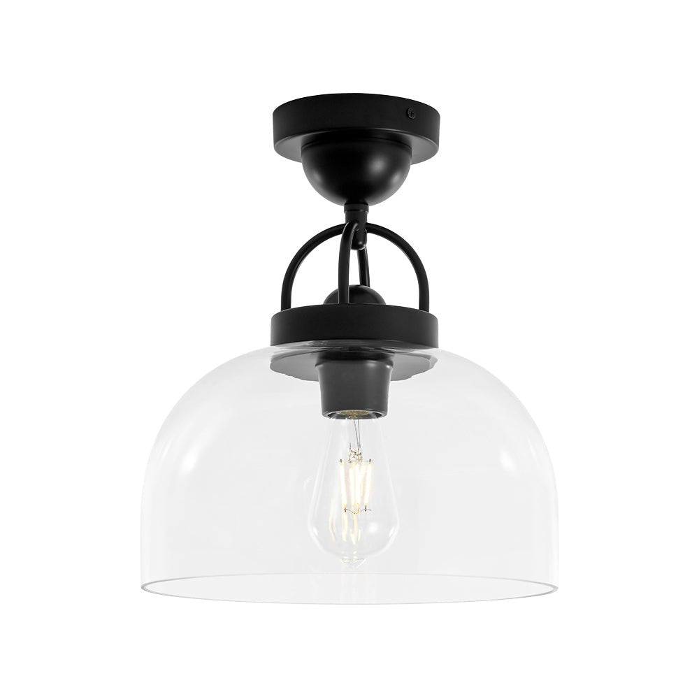 lightfixturesusa-1-light-clear-glass-dome-shade-semi-flush-mount-ceiling-light-brass-pre-order-444497