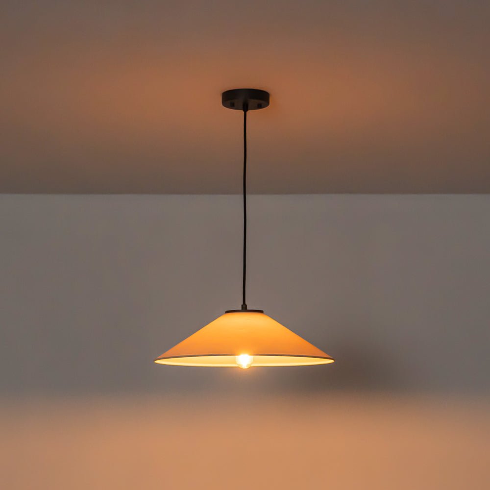 lightfixturesusa-1-light-large-white-linen-shallow-conical-cage-pendant-ceiling-light-17-in-6202563