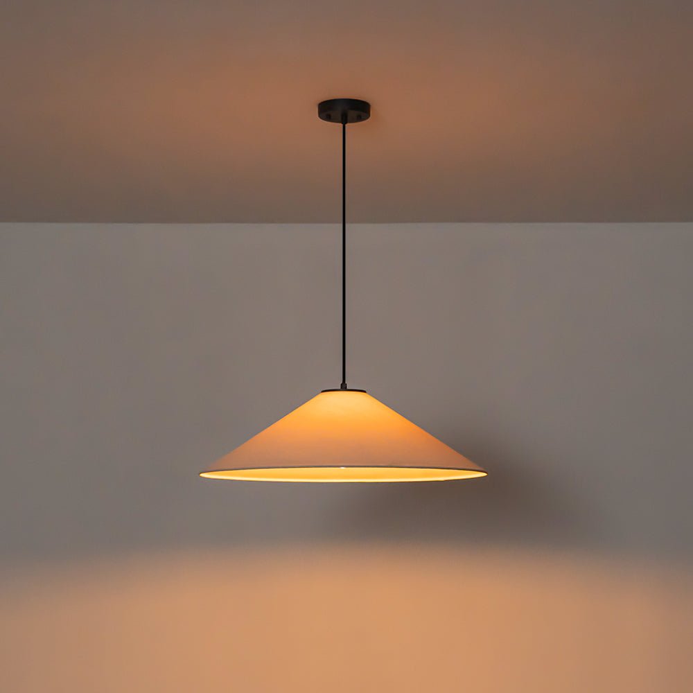 lightfixturesusa-1-light-large-white-linen-shallow-conical-cage-pendant-ceiling-light-17-in-6360574