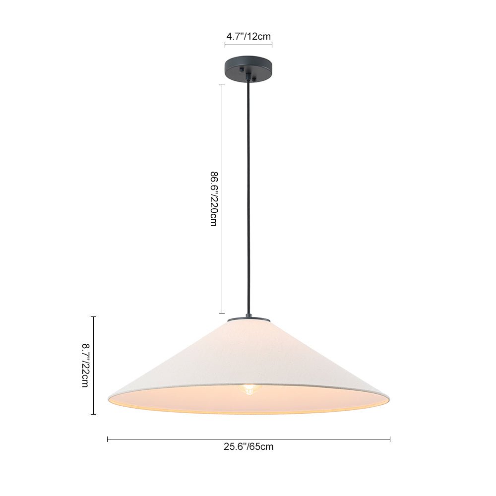 lightfixturesusa-1-light-large-white-linen-shallow-conical-cage-pendant-ceiling-light-17-in-6701402