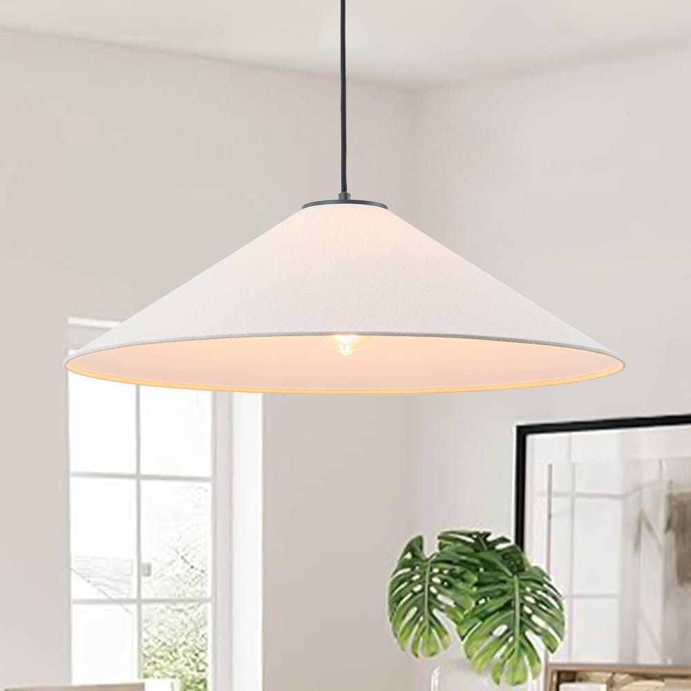 lightfixturesusa-1-light-large-white-linen-shallow-conical-cage-pendant-ceiling-light-25-in-5447168