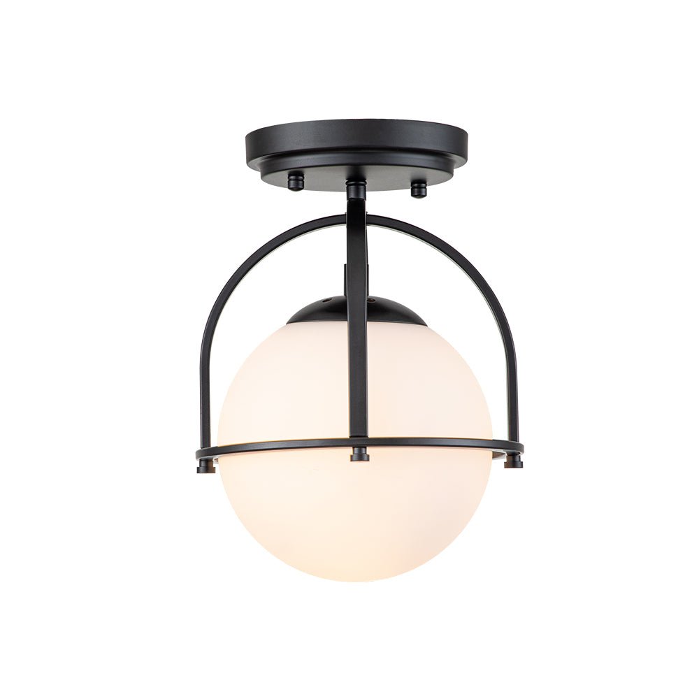 lightfixturesusa-1-light-opal-glass-sphere-semi-flush-mount-ceiling-light-black-479397