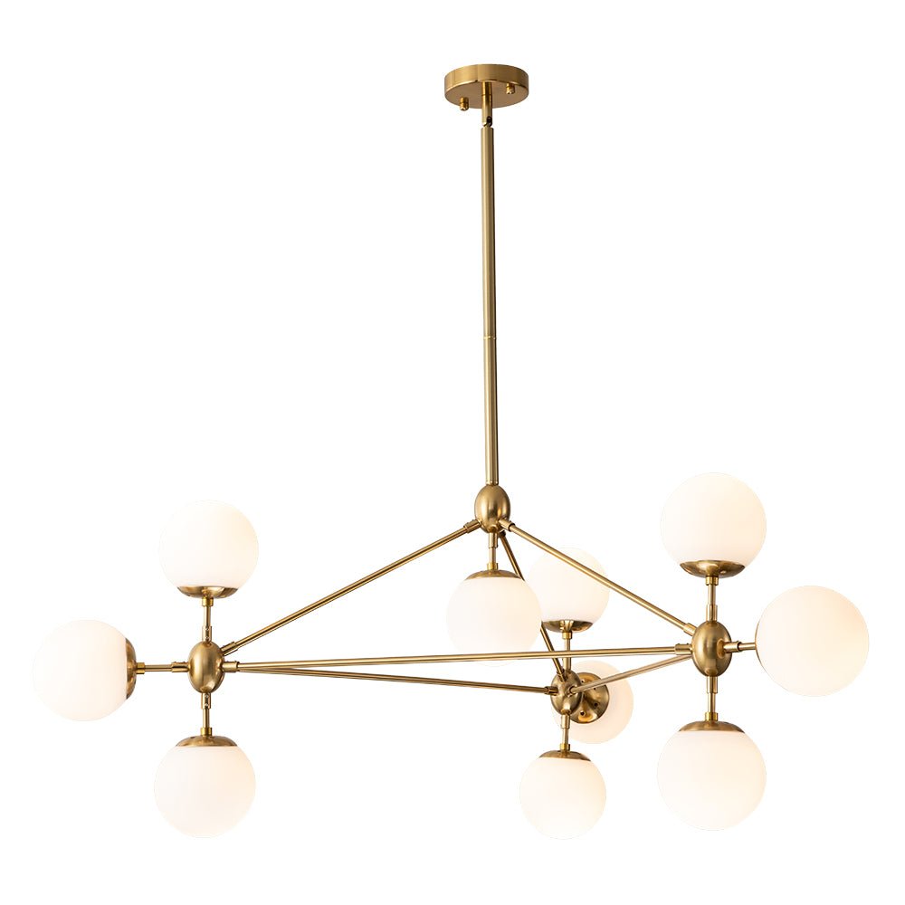 lightfixturesusa-10-light-frosted-glass-globe-geometric-chandelier-chandelier-black-10-lt-306845