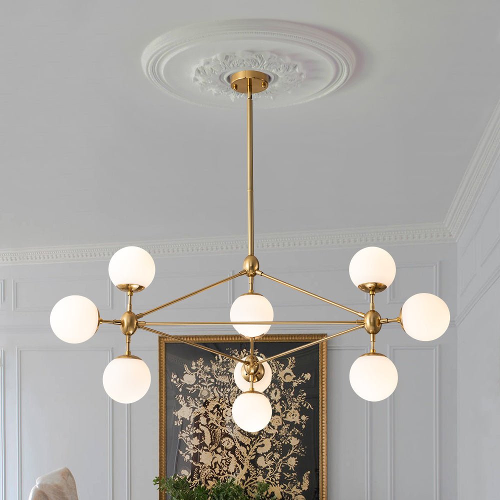 lightfixturesusa-10-light-frosted-glass-globe-geometric-chandelier-chandelier-brass-10-lt-945455