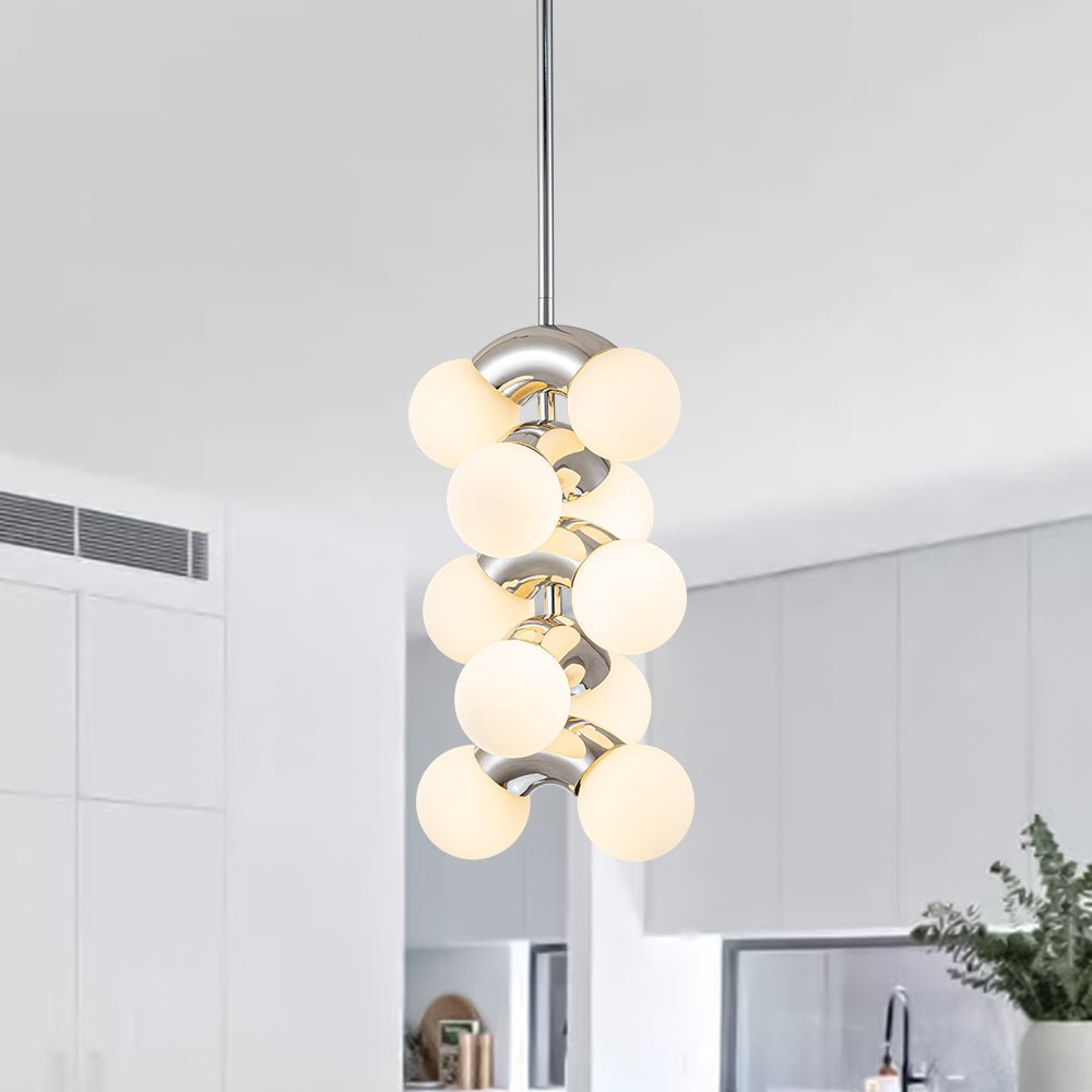 lightfixturesusa-10-light-pearl-tiered-milky-glass-globe-pendant-light-pendant-light-10-lt-chrome-138030 LightFixturesUSA-10-Light Pearl Tiered Milky Glass Globe Pendant Light-Pendant Light-10-Lt-Chrome
