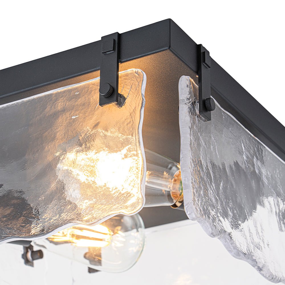 lightfixturesusa-2-light-clear-textured-glass-square-flush-mount-ceiling-light-black-2960124