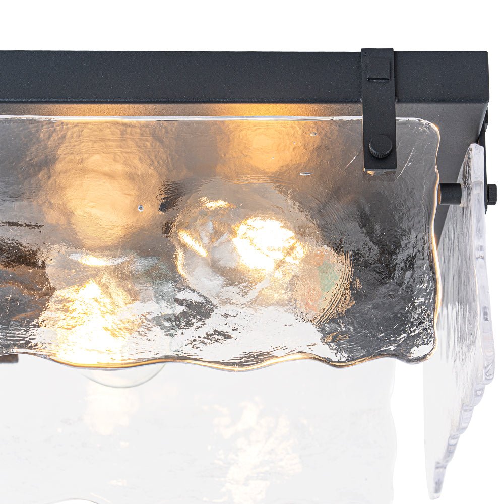 lightfixturesusa-2-light-clear-textured-glass-square-flush-mount-ceiling-light-black-4458445