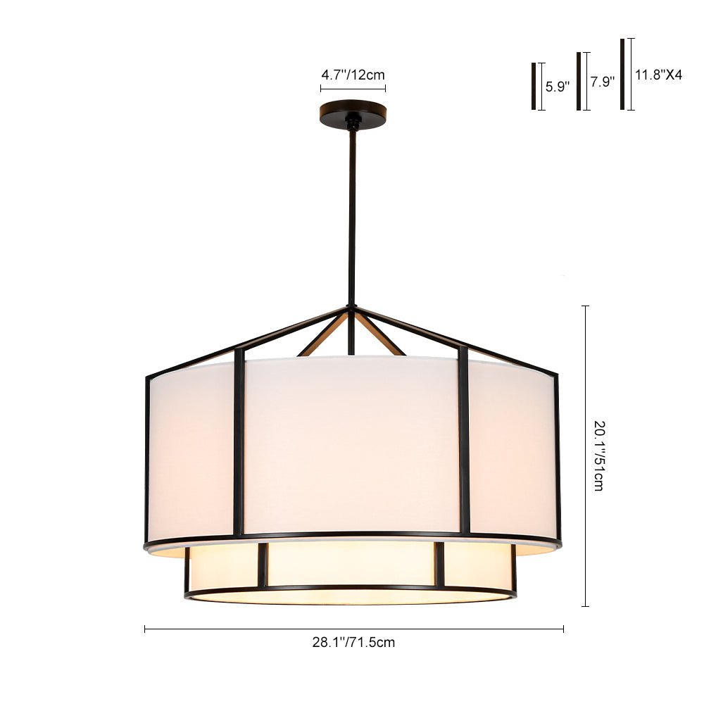 lightfixturesusa-2-tier-large-white-fabric-drum-cage-chandelier-chandelier-28-in-8979461