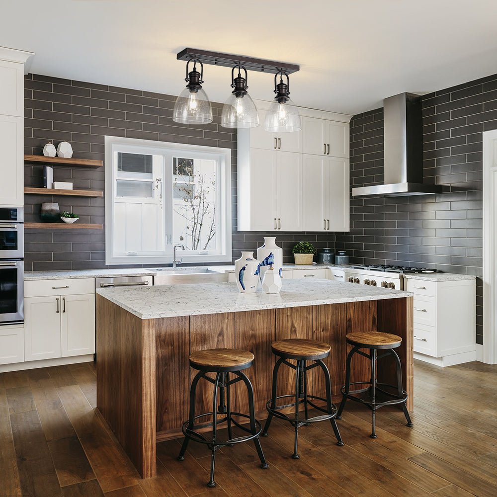 lightfixturesusa-3-light-adjustable-seeded-glass-linear-semi-flush-mount-ceiling-light-oil-rubbed-bronze-3962218 LightFixturesUSA - 3 - Light Adjustable Seeded Glass Linear Semi Flush Mount - Ceiling Light - Oil Rubbed Bronze -