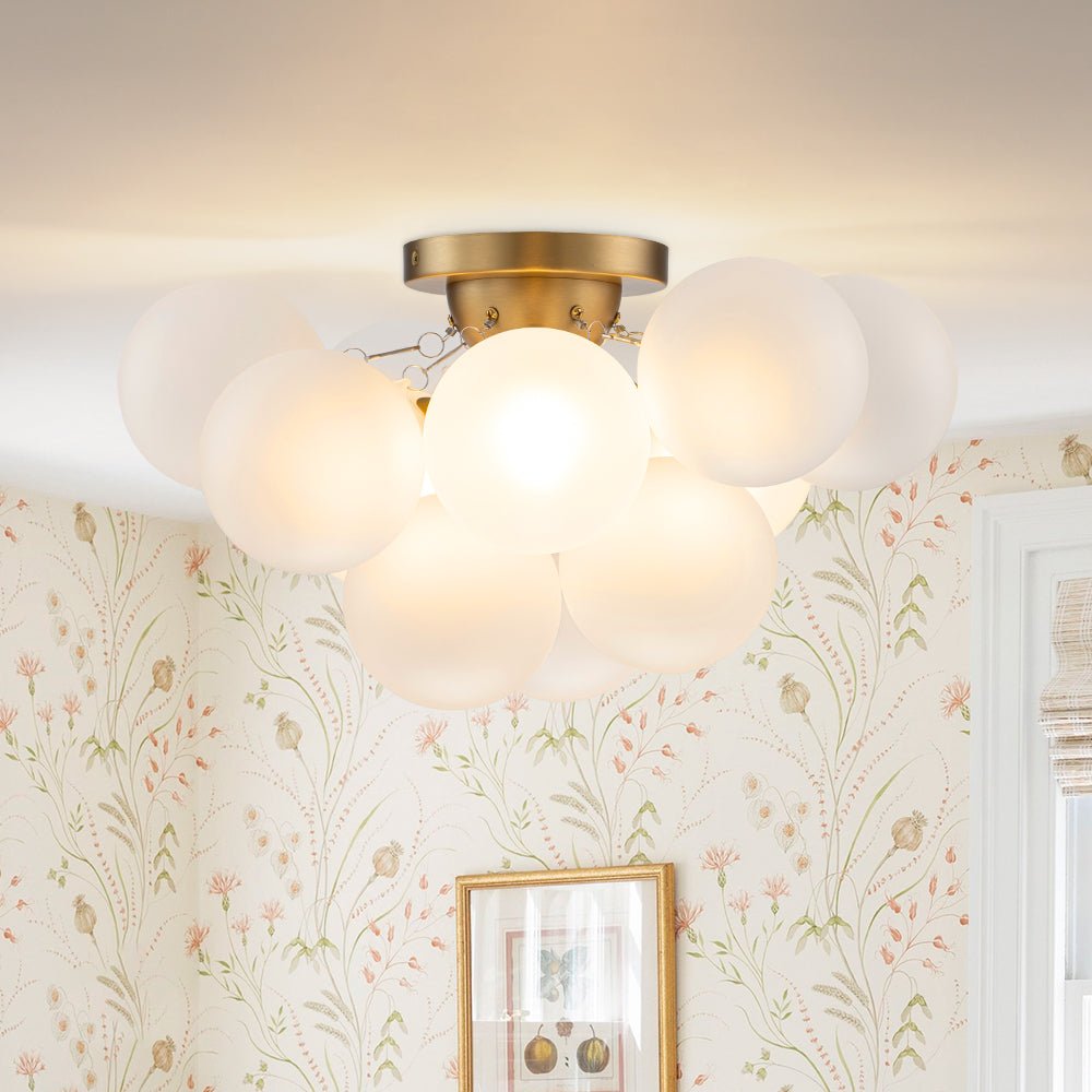 lightfixturesusa-3-light-brass-cluster-frosted-glass-globe-bubble-ceiling-light-ceiling-light-brass-609261 LightFixturesUSA - 3 - Light Brass Cluster Frosted Glass Globe Bubble Ceiling Light - Ceiling Light - Brass -
