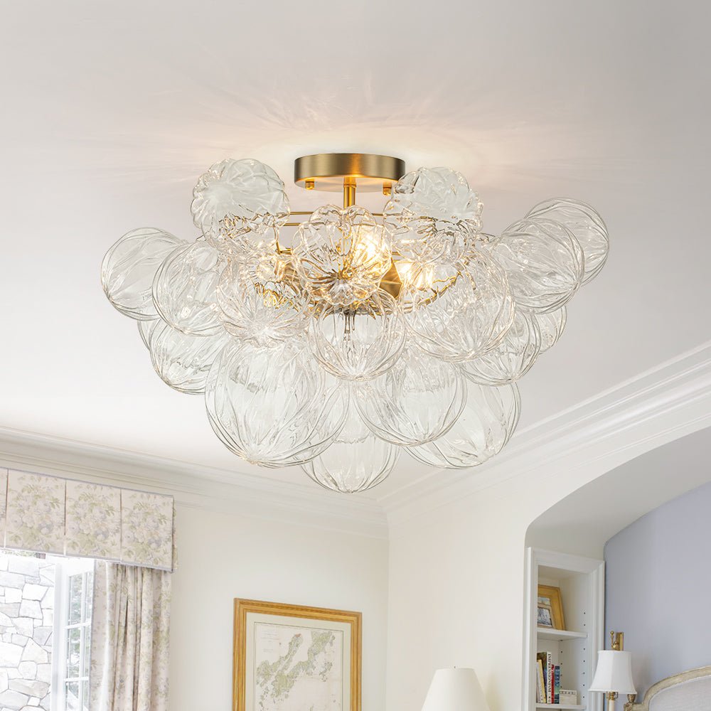 lightfixturesusa-3-light-brass-sculpture-glass-globe-bubble-semi-flush-chandelier-chandelier-brass-3-lt-pre-order-495871 LightFixturesUSA-3-Light Brass Sculpture Glass Globe Bubble Semi Flush Chandelier-Chandelier-Brass-3-Lt (Pre-Order)