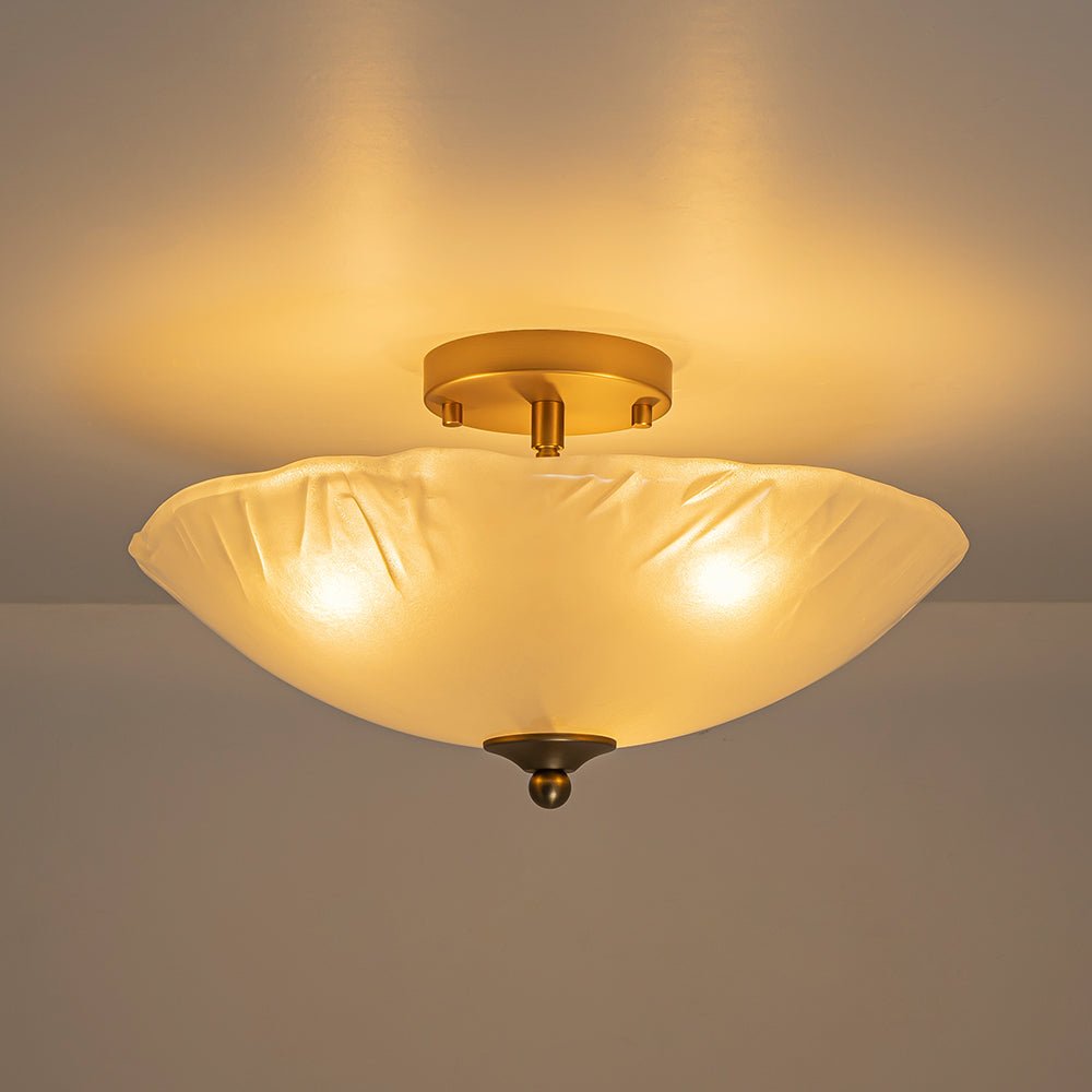 lightfixturesusa-3-light-brass-textured-glass-bowl-round-semi-flush-mount-ceiling-light-clear-glass-3895451
