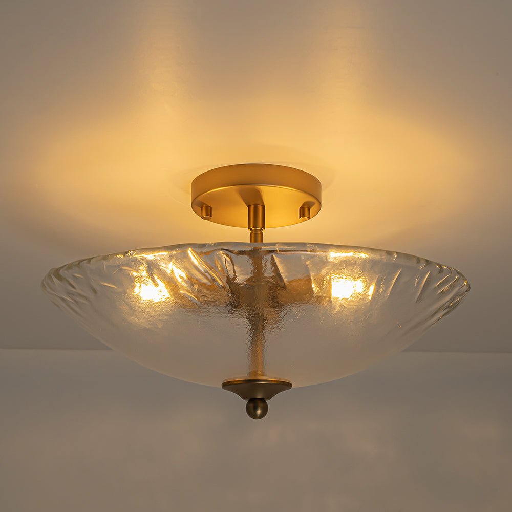 lightfixturesusa-3-light-brass-textured-glass-bowl-round-semi-flush-mount-ceiling-light-clear-glass-7059864