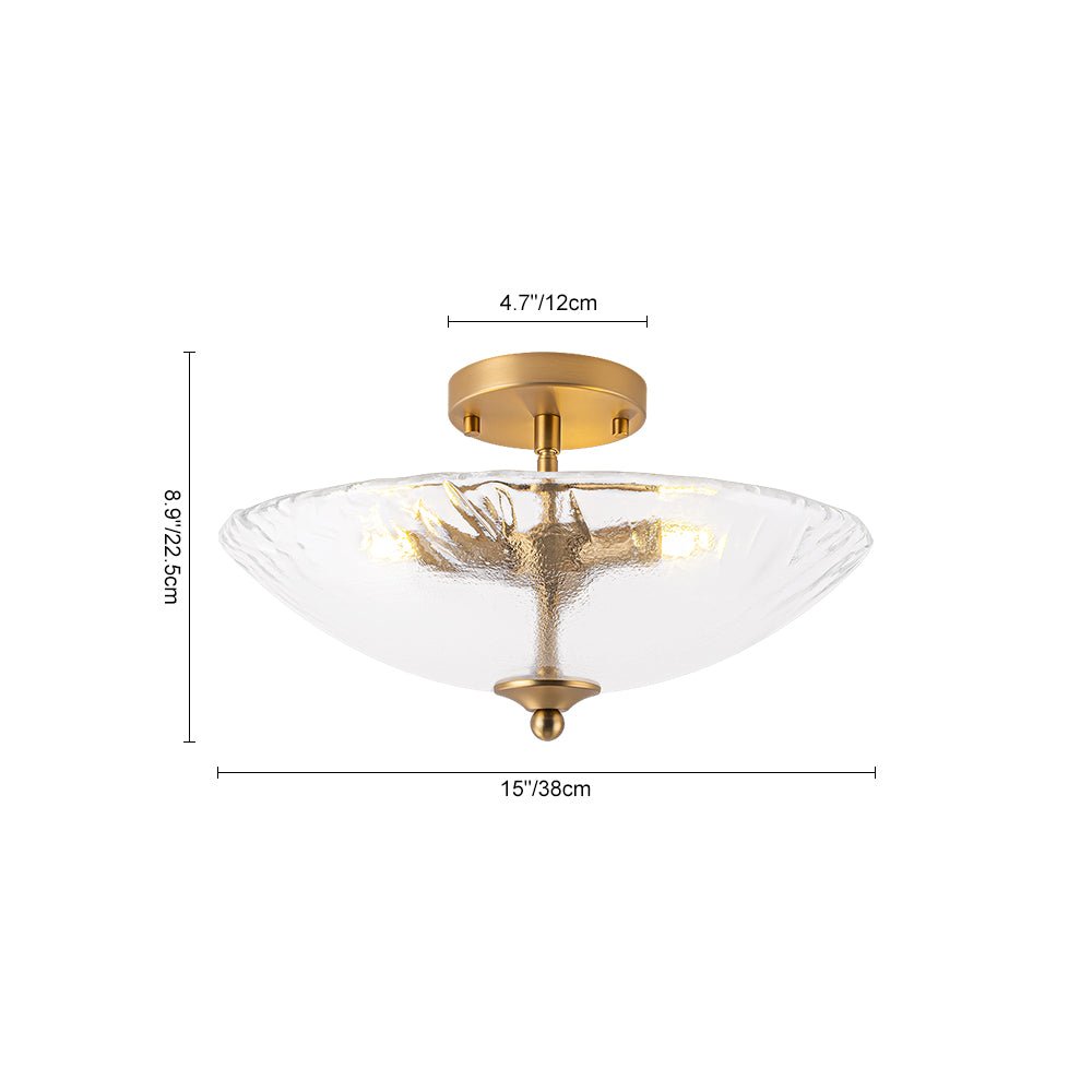 lightfixturesusa-3-light-brass-textured-glass-bowl-round-semi-flush-mount-ceiling-light-clear-glass-7332395