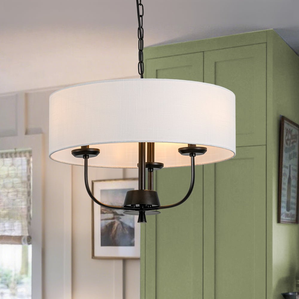 lightfixturesusa-3-light-candle-style-large-fabric-drum-cage-chandelier-chandelier-197-in-5917440 LightFixturesUSA - 3 - Light Candle Style Large Fabric Drum Cage Chandelier - Chandelier - 19.7 in -