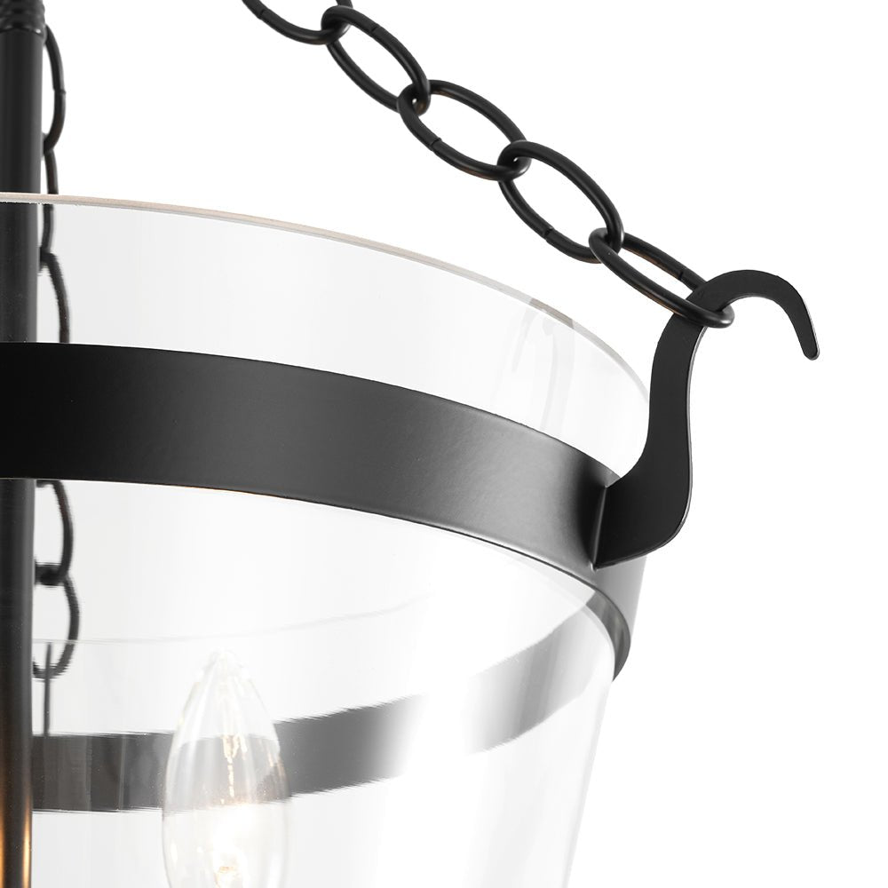 lightfixturesusa-3-light-clear-glass-bell-jar-lantern-pendant-semi-flush-ceiling-light-black-676213