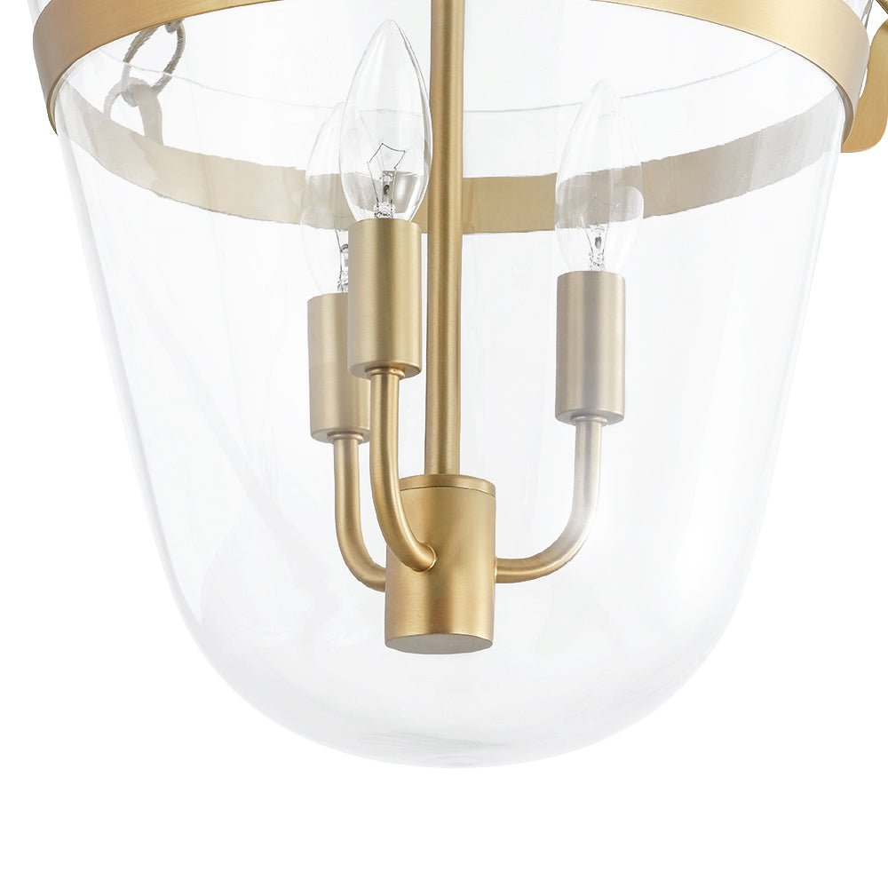 lightfixturesusa-3-light-clear-glass-bell-jar-lantern-pendant-semi-flush-ceiling-light-brass-563226