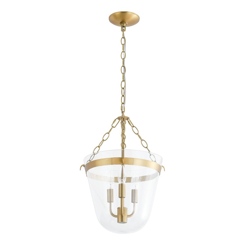 lightfixturesusa-3-light-clear-glass-bell-jar-lantern-pendant-semi-flush-ceiling-light-brass-866845