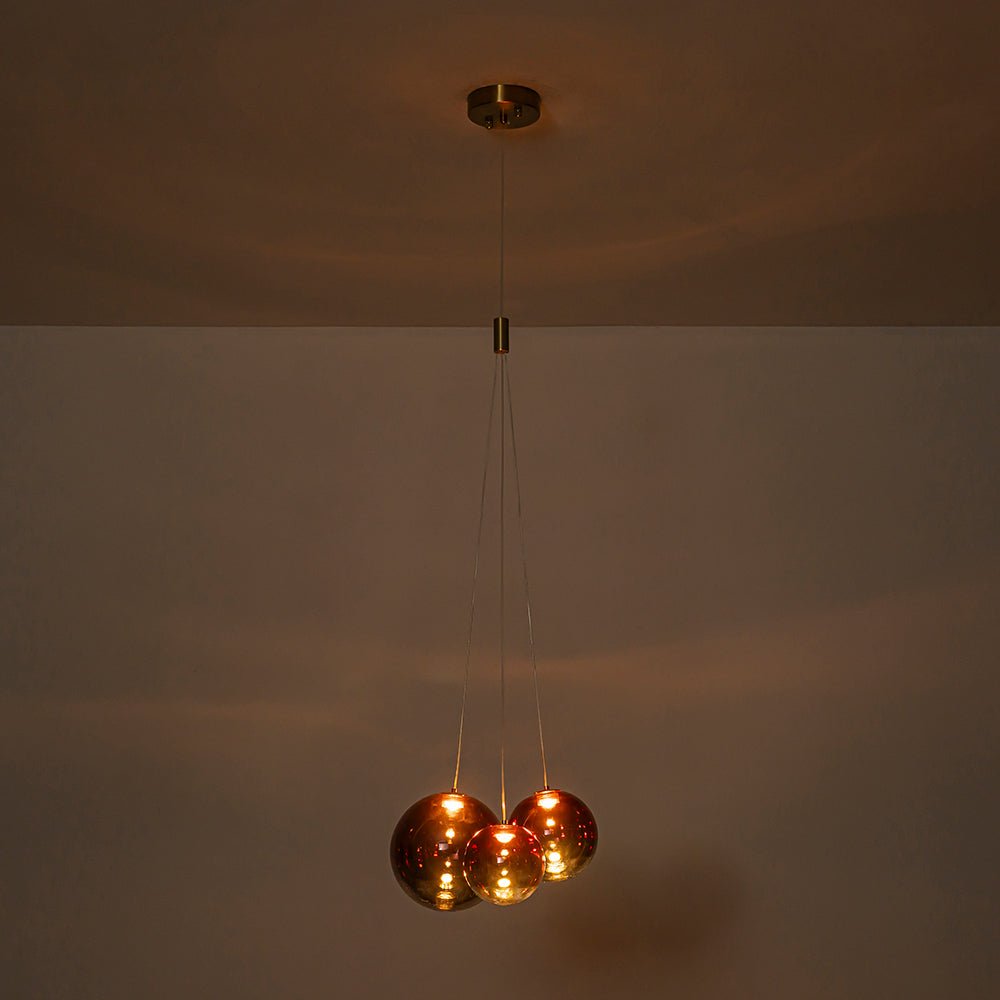 lightfixturesusa-3-light-cluster-gold-ruby-glass-globe-dimmable-led-pendant-chandelier-clear-glass-3191475