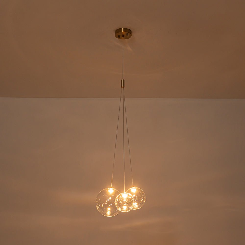 lightfixturesusa-3-light-cluster-gold-ruby-glass-globe-dimmable-led-pendant-chandelier-clear-glass-3979156
