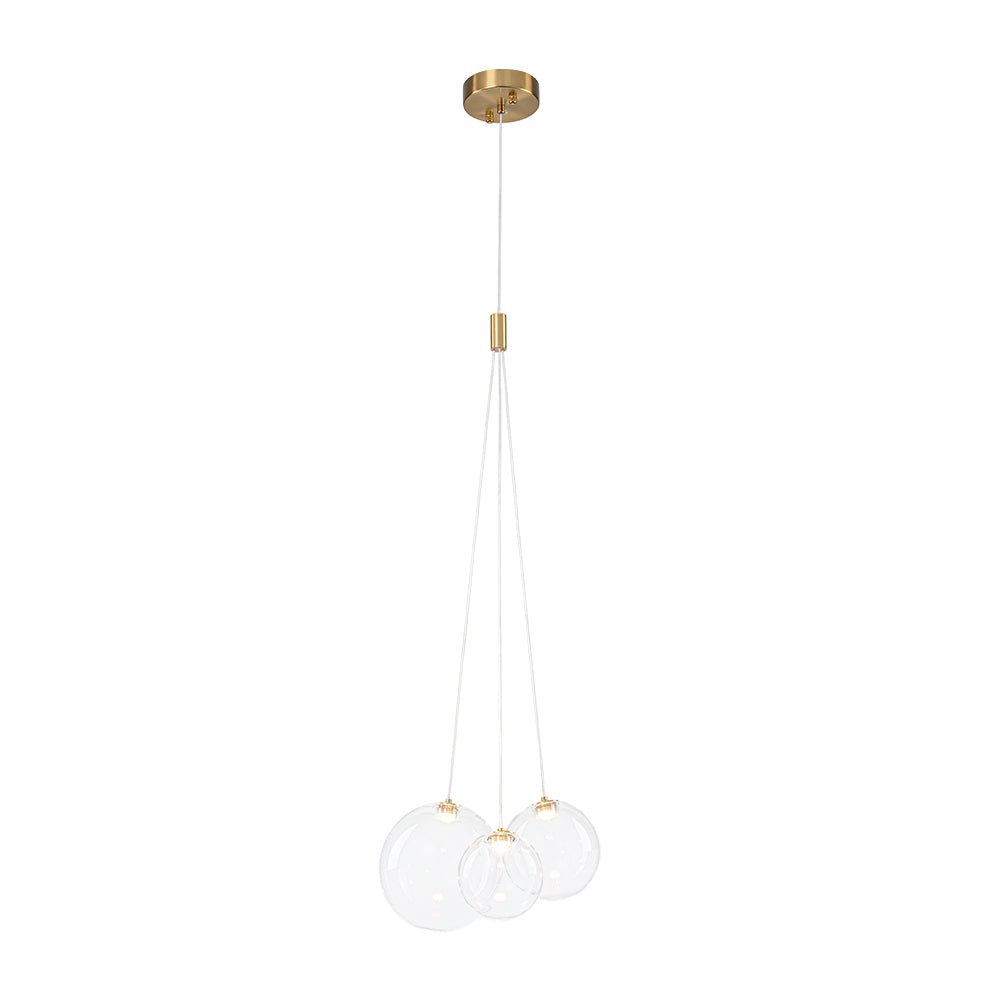 lightfixturesusa-3-light-cluster-gold-ruby-glass-globe-dimmable-led-pendant-chandelier-clear-glass-5141468