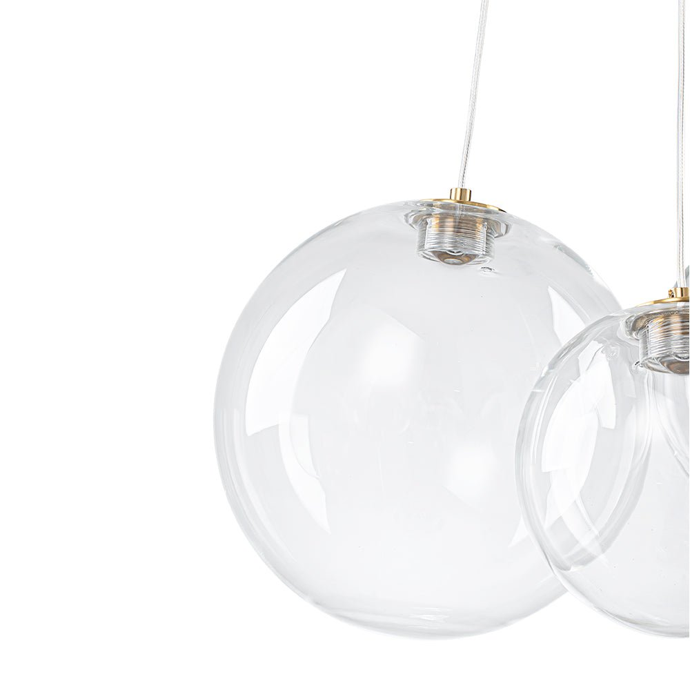 lightfixturesusa-3-light-cluster-gold-ruby-glass-globe-dimmable-led-pendant-chandelier-clear-glass-5454785