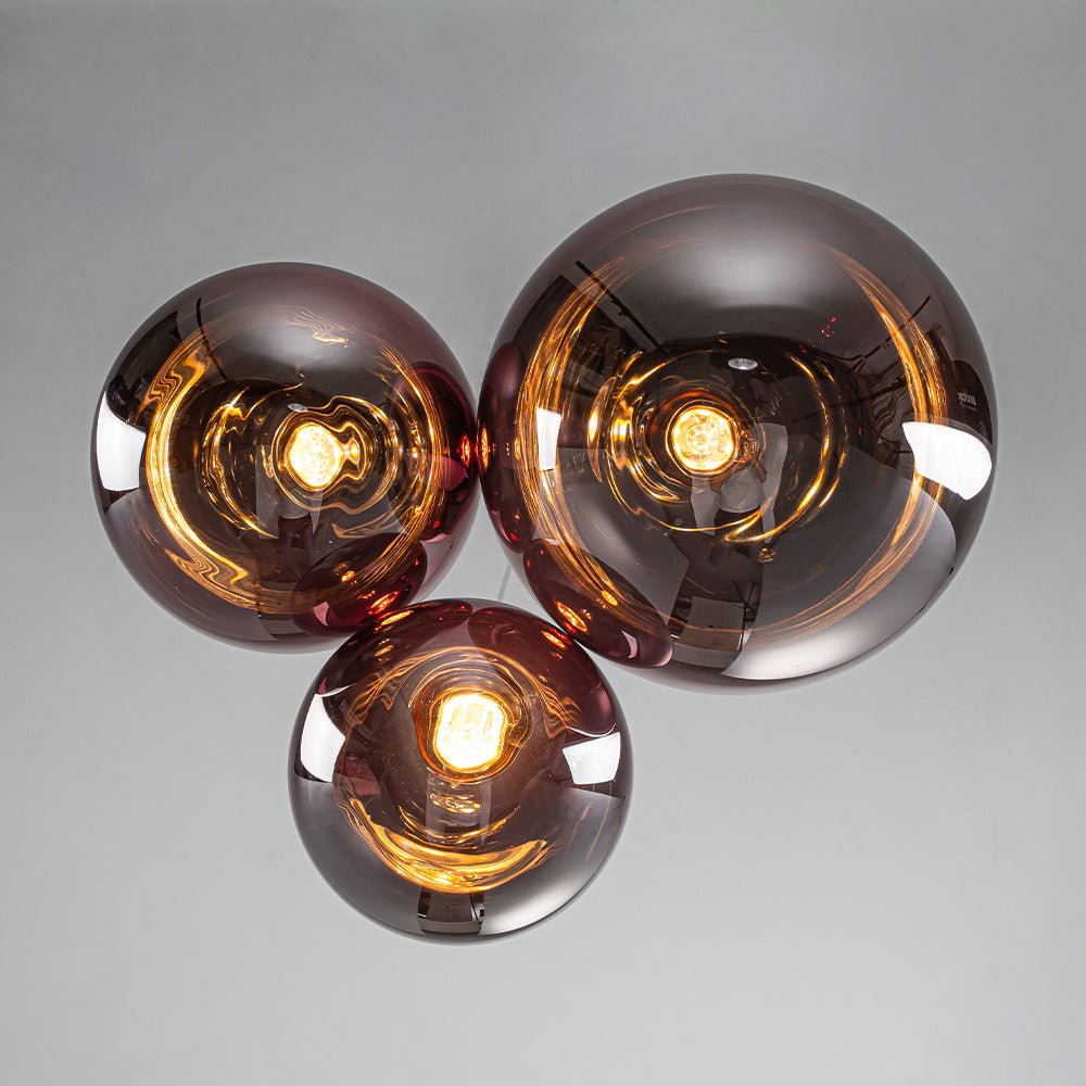 lightfixturesusa-3-light-cluster-gold-ruby-glass-globe-dimmable-led-pendant-chandelier-clear-glass-6478303