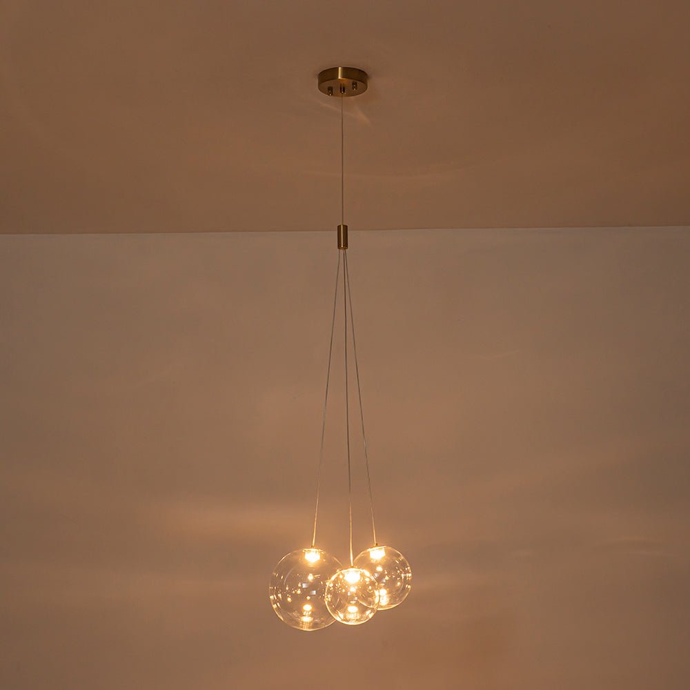 lightfixturesusa-3-light-cluster-gold-ruby-glass-globe-dimmable-led-pendant-chandelier-clear-glass-6646577