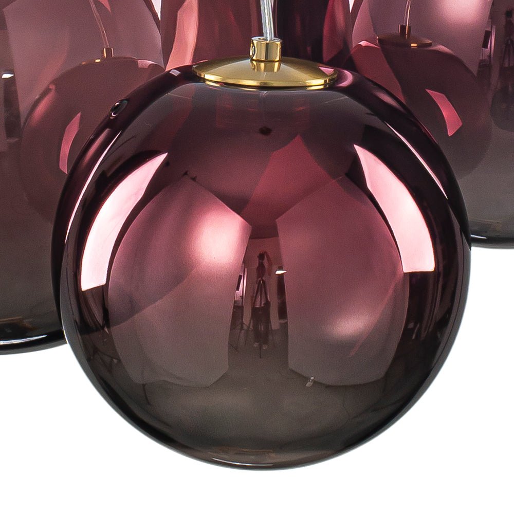 lightfixturesusa-3-light-cluster-gold-ruby-glass-globe-dimmable-led-pendant-chandelier-clear-glass-7847266