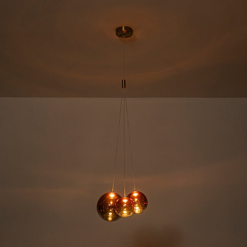 lightfixturesusa-3-light-cluster-gold-ruby-glass-globe-dimmable-led-pendant-chandelier-clear-glass-8441603