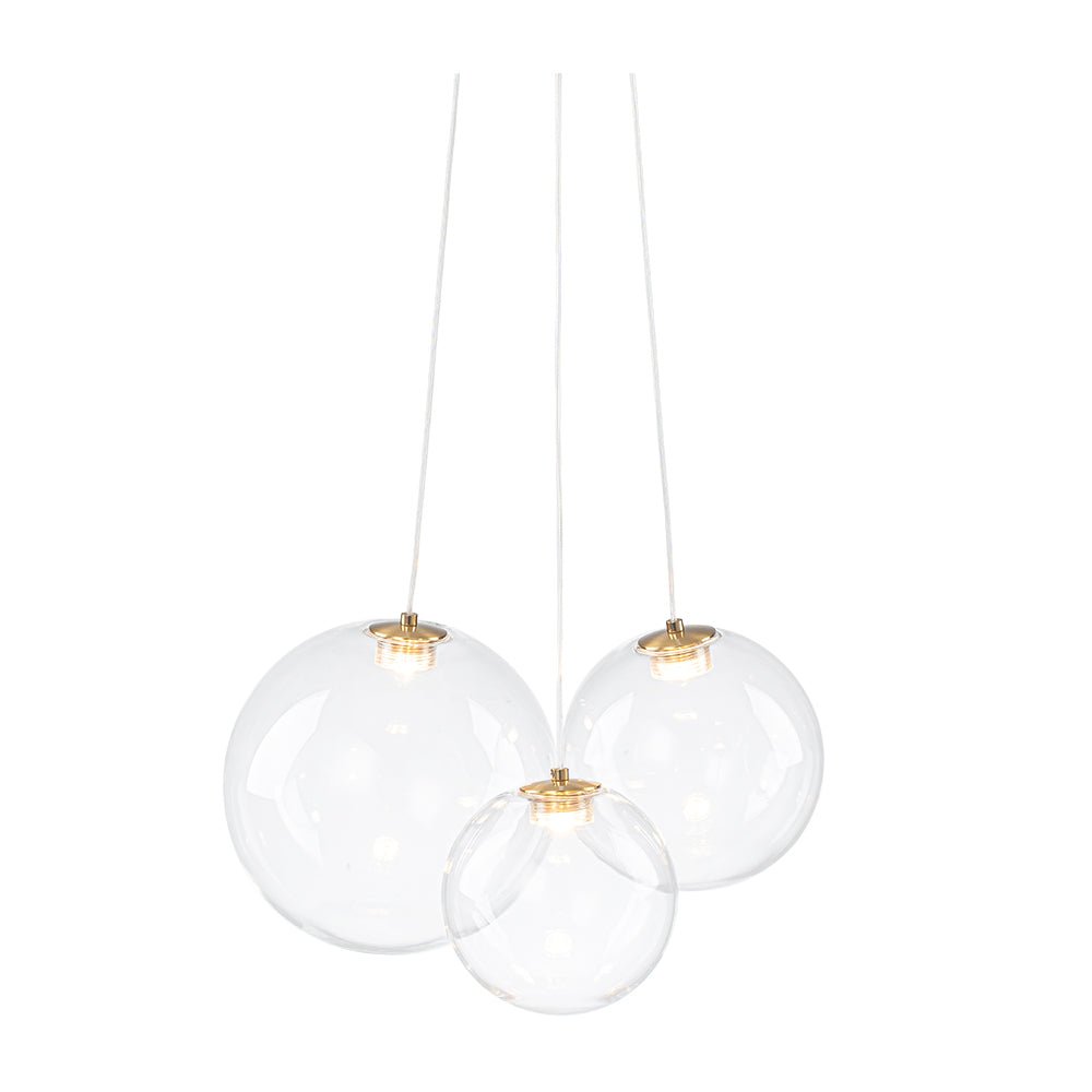 lightfixturesusa-3-light-cluster-gold-ruby-glass-globe-dimmable-led-pendant-chandelier-clear-glass-8909100