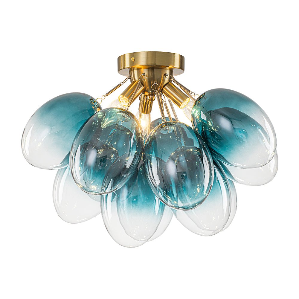 lightfixturesusa-3-light-cluster-gradient-blue-glass-bubble-semi-flush-mount-ceiling-light-brass-2738063