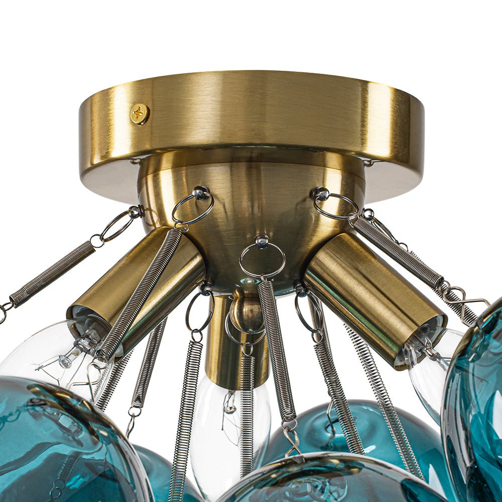 lightfixturesusa-3-light-cluster-gradient-blue-glass-bubble-semi-flush-mount-ceiling-light-brass-6157611